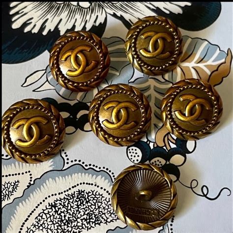 stamped chanel buttons